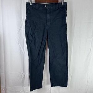 GAP Pants Womens 10 Black Straight Up Khaki Garment Dyed Stretch Casual Fall 22